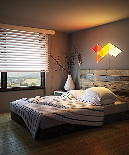 Shopping - Ratgeber nanoleaf-aurora-starter-kit-panels-in-bedroom Nanoleaf Light Panels als smarte Lichtlösung  